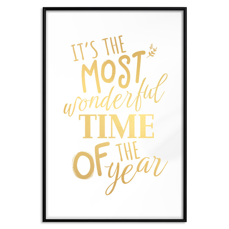 Wandposter The Most Beautiful Time - Golden Inscription, Decorative Christmas Text 149146 additionalImage 13