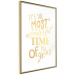 Wandposter The Most Beautiful Time - Golden Inscription, Decorative Christmas Text 149146 additionalThumb 7