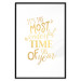 Wandposter The Most Beautiful Time - Golden Inscription, Decorative Christmas Text 149146 additionalThumb 4