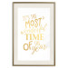 Wandposter The Most Beautiful Time - Golden Inscription, Decorative Christmas Text 149146 additionalThumb 5