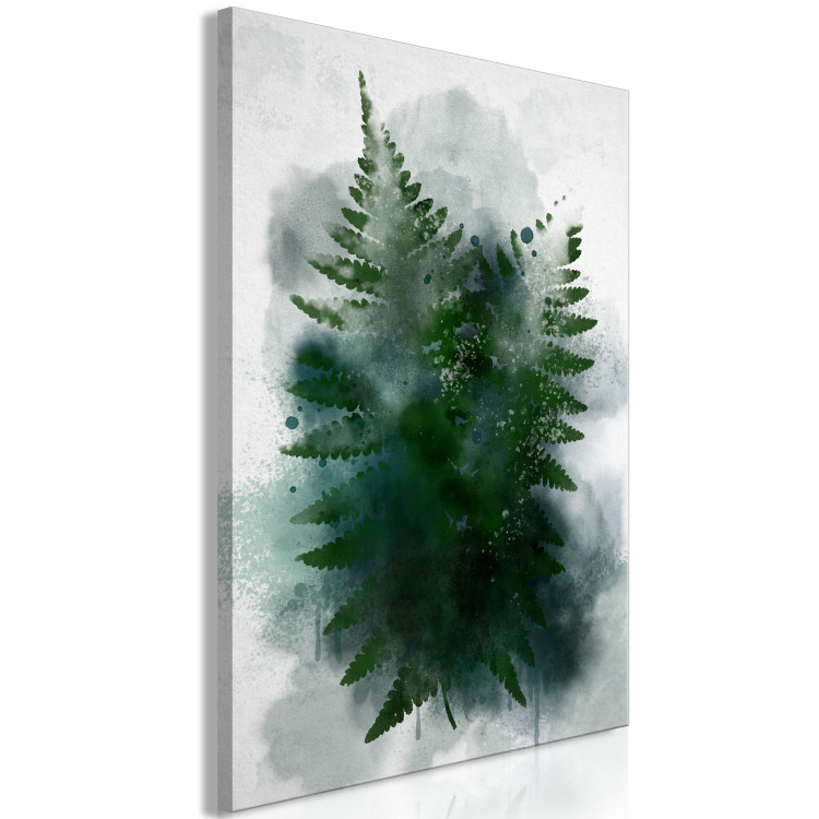 Wandbild Farn im Nebel - Blätter in einer kühlen Nebelwolke, grün und grau 134456 additionalImage 2