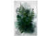 Wandbild Farn im Nebel - Blätter in einer kühlen Nebelwolke, grün und grau 134456