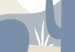 Vlies Fototapete Desert Cacti - Minimalist Landscape in the Color of Sand and Sky 145256 additionalThumb 3