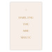 Poster Love Confession - Golden Inscriptions on a Light Pink Background 145756