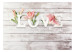 Fototapete Verliebte Blumen - Englischer Text auf Hintergrund mit Holztextur 132166 additionalThumb 1
