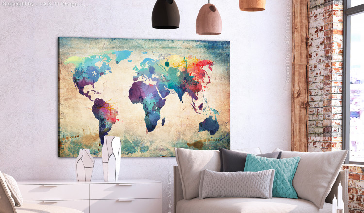 Pinnwand Colorful World Map [Cork Map] 107186 additionalImage 3