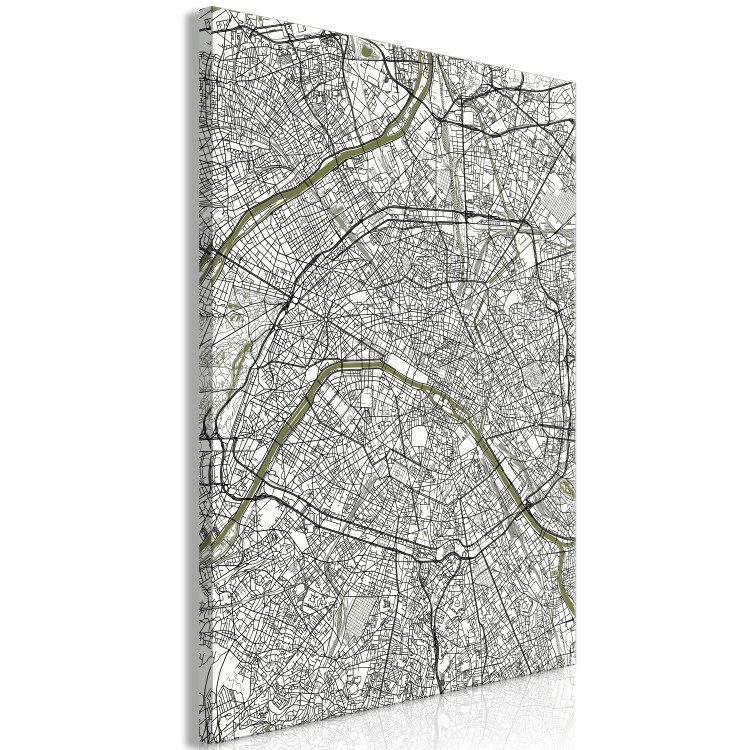 Bild auf Leinwand Arterie von Paris - Stadtkarte der fanzösischen Hauptstadt mit Seine 135086 additionalImage 2