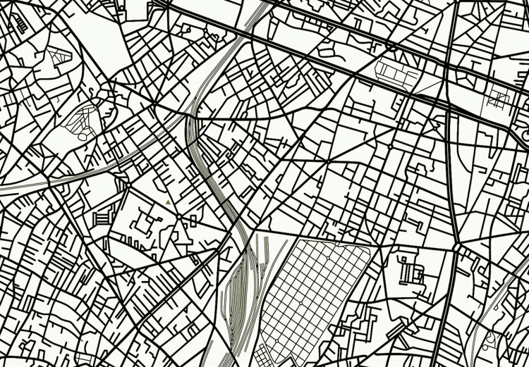 Bild auf Leinwand Arterie von Paris - Stadtkarte der fanzösischen Hauptstadt mit Seine 135086 additionalImage 4