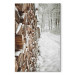 Bild auf Leinwand Winter Forest - Photo of a Pile of Wood on a Snowy Forest Road 151686 additionalThumb 7
