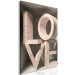 Leinwandbild Liebe in Buchstaben - Schriftzug Love bedeckt mit kleinen Herzen 135396 additionalThumb 2
