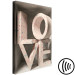 Leinwandbild Liebe in Buchstaben - Schriftzug Love bedeckt mit kleinen Herzen 135396 additionalThumb 6