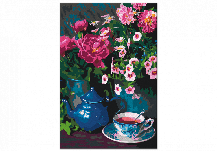 Malen nach Zahlen-Bild für Erwachsene Blue Kettle and Pink Tea 143296 additionalImage 4