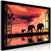 Bild auf Leinwand Wandernde Elefanten, die aus dem offenen Fenster sichtbar sind 125007 additionalThumb 2