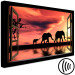 Bild auf Leinwand Wandernde Elefanten, die aus dem offenen Fenster sichtbar sind 125007 additionalThumb 6