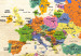 Wandbild Karte der bunten Kontinente (1-teilig) - Welt auf Holzgrund 97517 additionalThumb 5