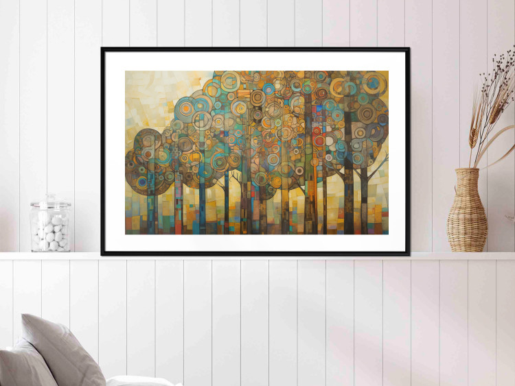 Wandposter Mosaic Trees - An Abstraction With a Forest Motif Generated by AI 151127 additionalImage 22