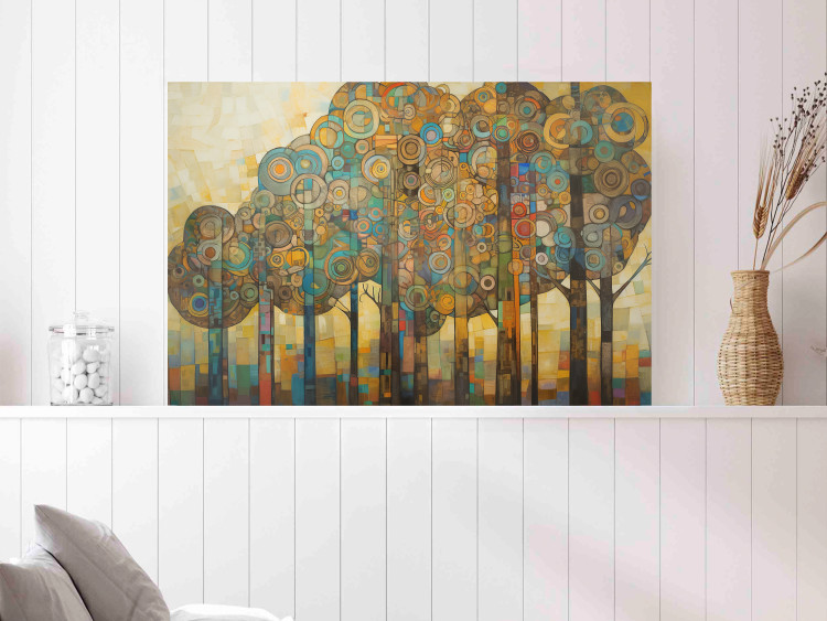 Wandposter Mosaic Trees - An Abstraction With a Forest Motif Generated by AI 151127 additionalImage 23