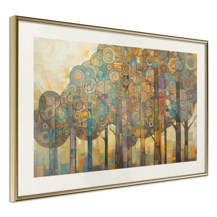 Wandposter Mosaic Trees - An Abstraction With a Forest Motif Generated by AI 151127 additionalImage 14