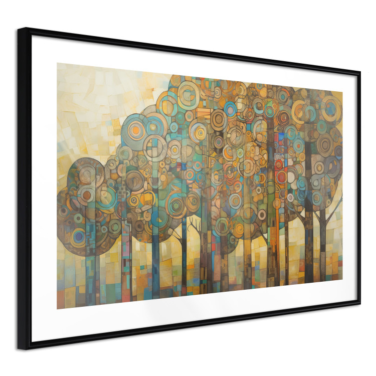 Wandposter Mosaic Trees - An Abstraction With a Forest Motif Generated by AI 151127 additionalImage 20