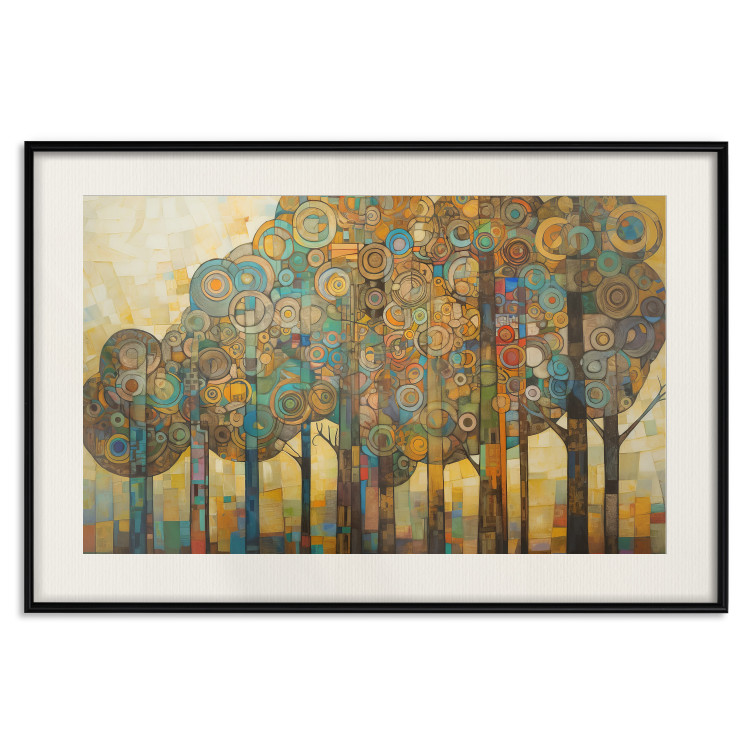 Wandposter Mosaic Trees - An Abstraction With a Forest Motif Generated by AI 151127 additionalImage 4