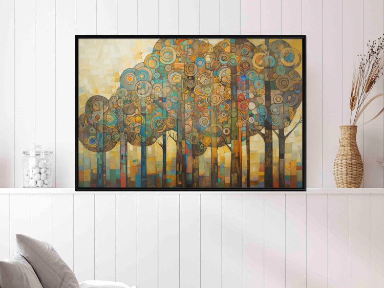 Wandposter Mosaic Trees - An Abstraction With a Forest Motif Generated by AI 151127 additionalImage 15