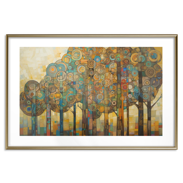 Wandposter Mosaic Trees - An Abstraction With a Forest Motif Generated by AI 151127 additionalImage 5