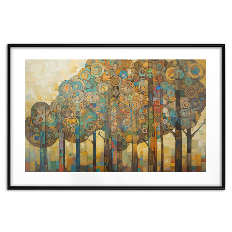 Wandposter Mosaic Trees - An Abstraction With a Forest Motif Generated by AI 151127 additionalImage 3