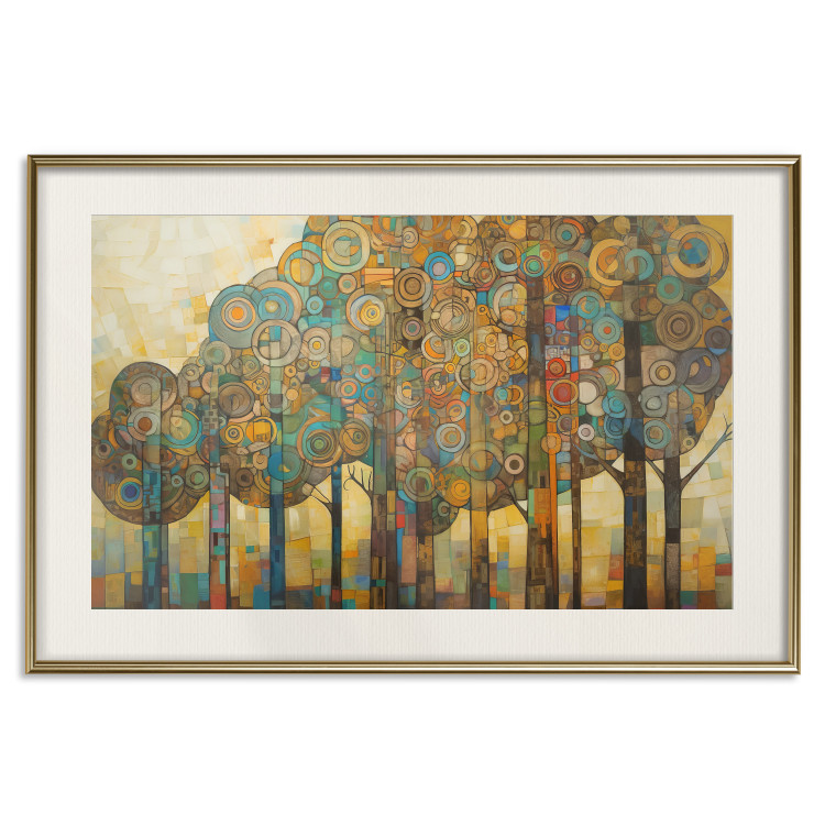 Wandposter Mosaic Trees - An Abstraction With a Forest Motif Generated by AI 151127 additionalImage 6