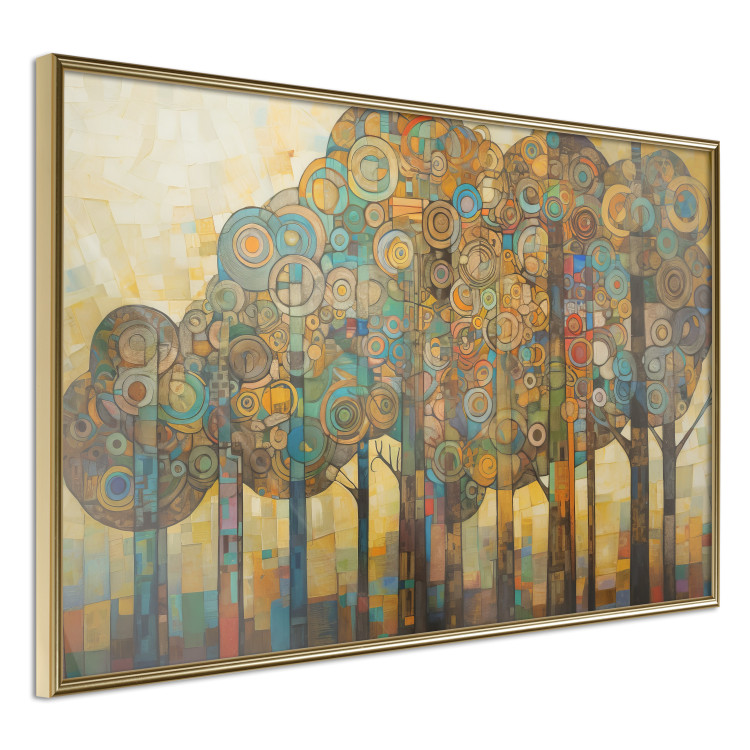 Wandposter Mosaic Trees - An Abstraction With a Forest Motif Generated by AI 151127 additionalImage 13