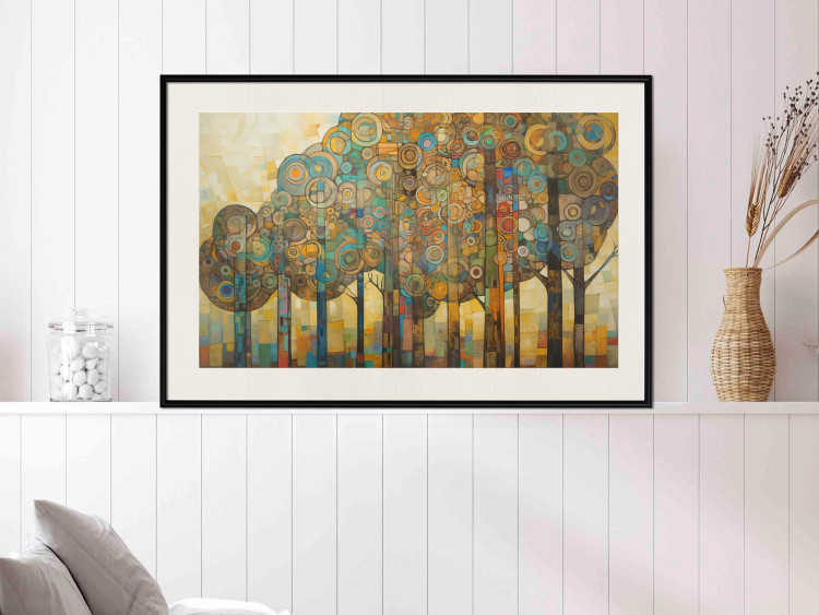 Wandposter Mosaic Trees - An Abstraction With a Forest Motif Generated by AI 151127 additionalImage 27
