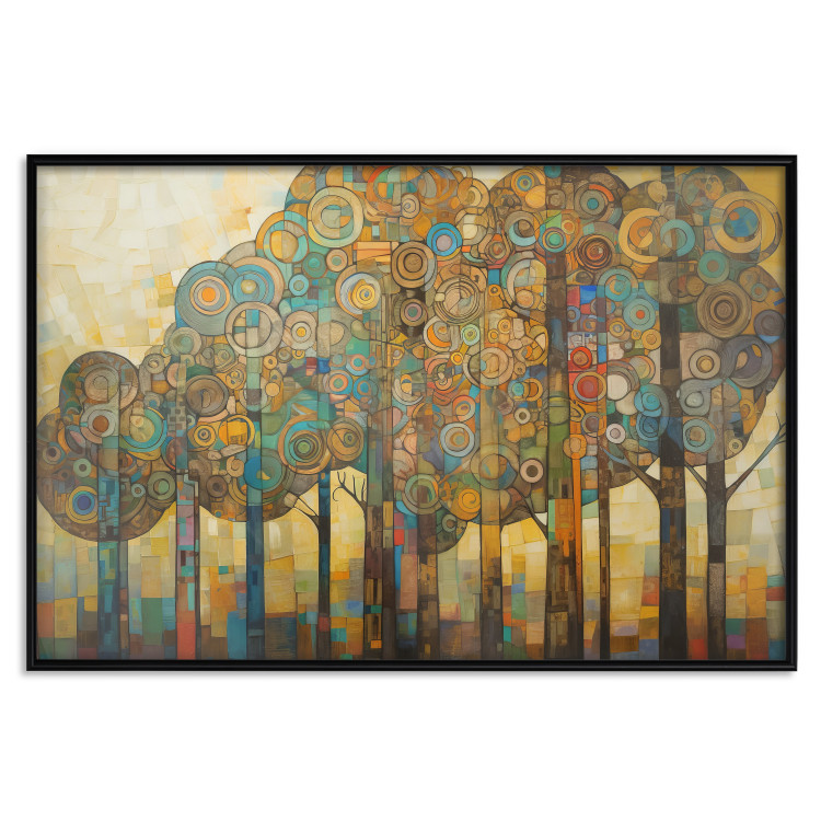 Wandposter Mosaic Trees - An Abstraction With a Forest Motif Generated by AI 151127 additionalImage 2