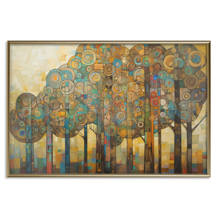 Wandposter Mosaic Trees - An Abstraction With a Forest Motif Generated by AI 151127 additionalImage 12
