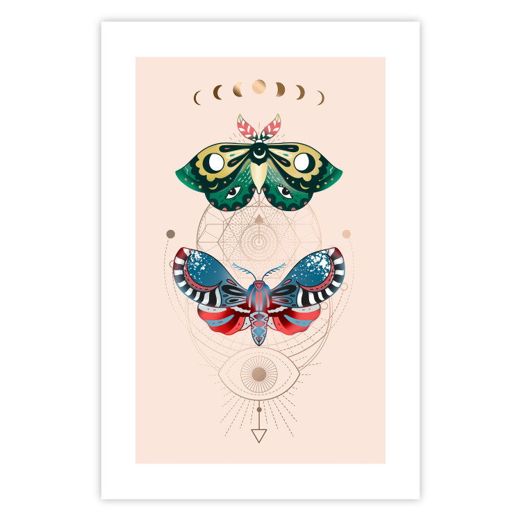 Poster Magic Insects - Geometric Esoteric Signs and Colorful Moths 146137 additionalImage 21