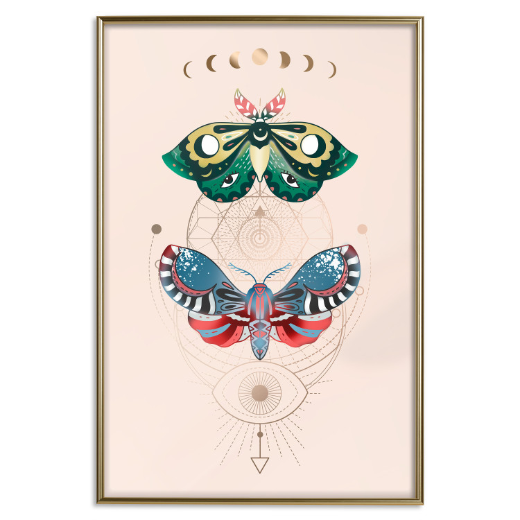 Poster Magic Insects - Geometric Esoteric Signs and Colorful Moths 146137 additionalImage 23
