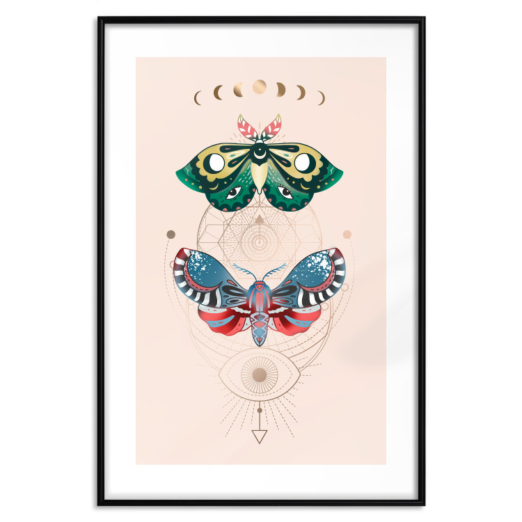 Poster Magic Insects - Geometric Esoteric Signs and Colorful Moths 146137 additionalImage 24