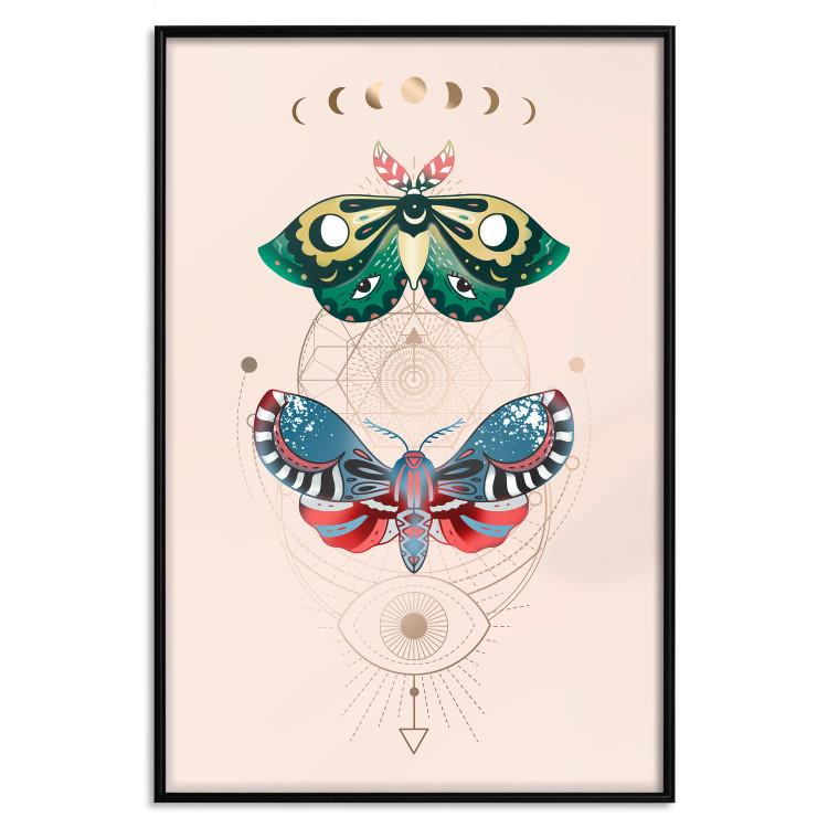 Poster Magic Insects - Geometric Esoteric Signs and Colorful Moths 146137 additionalImage 22
