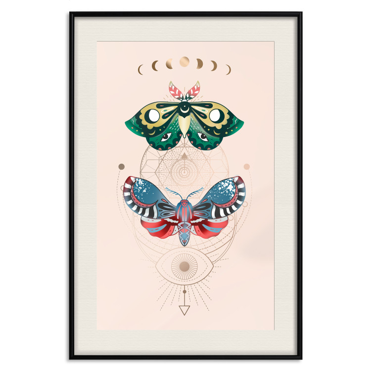 Poster Magic Insects - Geometric Esoteric Signs and Colorful Moths 146137 additionalImage 25