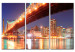 Bild auf Leinwand Leuchtende Brücke, Brooklyn - NY 58337