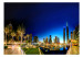 Fototapete Dubai - Nachtaufnahme der Stadt mit modernen Wolkenkratzern 99037 additionalThumb 1