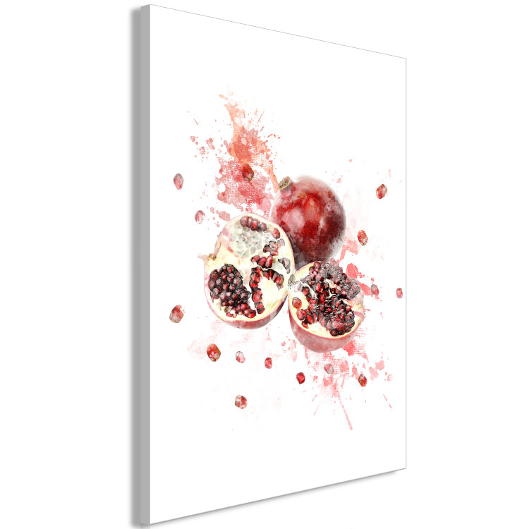 Bild auf Leinwand Pomegranate - Red Fruits on a Watercolor Stain of Color 149747 additionalImage 2