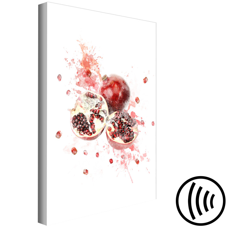 Bild auf Leinwand Pomegranate - Red Fruits on a Watercolor Stain of Color 149747 additionalImage 6