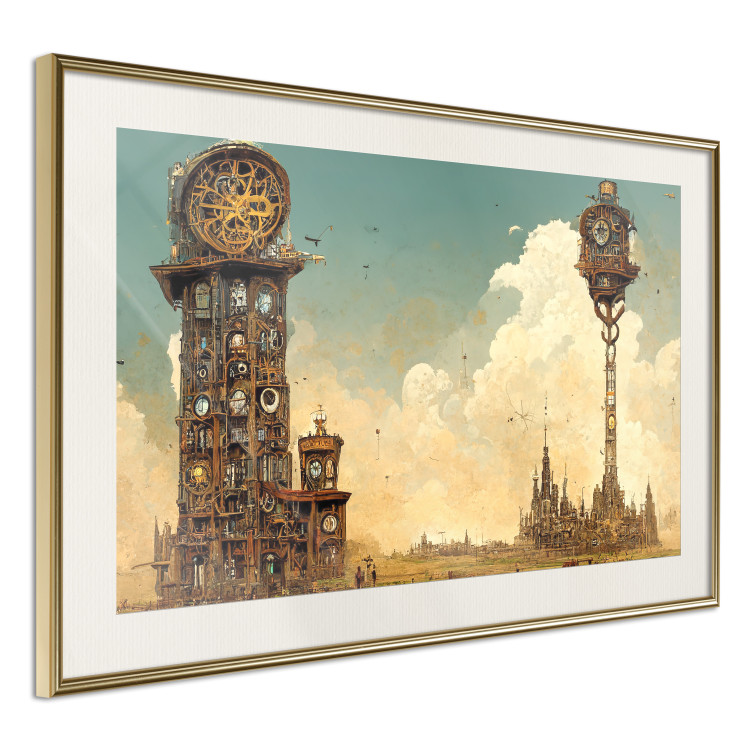 Wandposter Clocks in a Desert Town - Surreal Brown Composition 151147 additionalImage 8