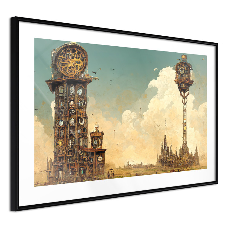 Wandposter Clocks in a Desert Town - Surreal Brown Composition 151147 additionalImage 7