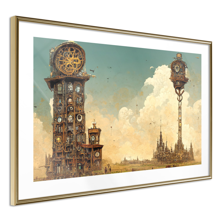 Wandposter Clocks in a Desert Town - Surreal Brown Composition 151147 additionalImage 6