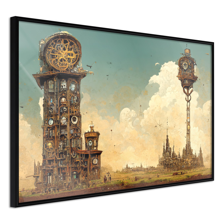 Wandposter Clocks in a Desert Town - Surreal Brown Composition 151147 additionalImage 5