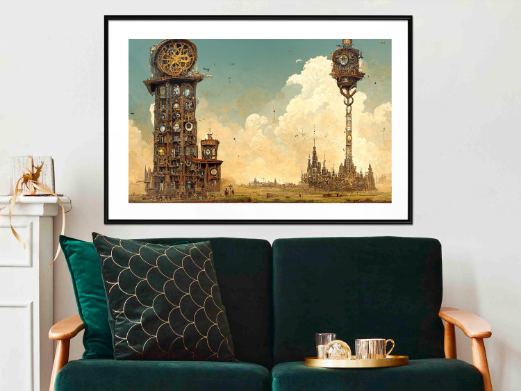 Wandposter Clocks in a Desert Town - Surreal Brown Composition 151147 additionalImage 14