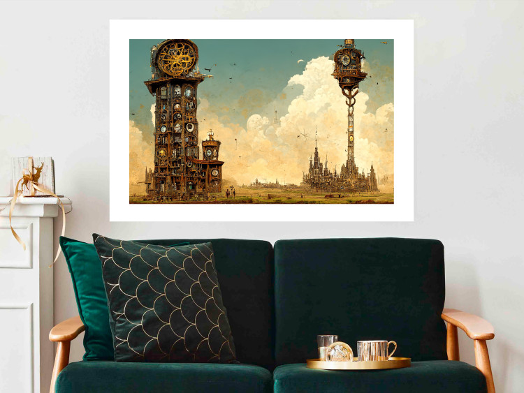 Wandposter Clocks in a Desert Town - Surreal Brown Composition 151147 additionalImage 10