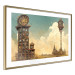 Wandposter Clocks in a Desert Town - Surreal Brown Composition 151147 additionalThumb 6