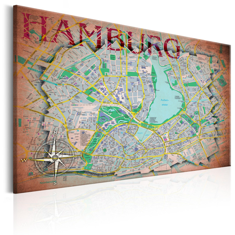 Bild auf Leinwand Map of Hamburg 91947 additionalImage 2