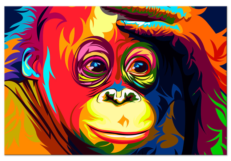 Wandbilder Tiere Orangutan Wide Part) Andere - Leinwandbilder Colourful - - Tiere (1